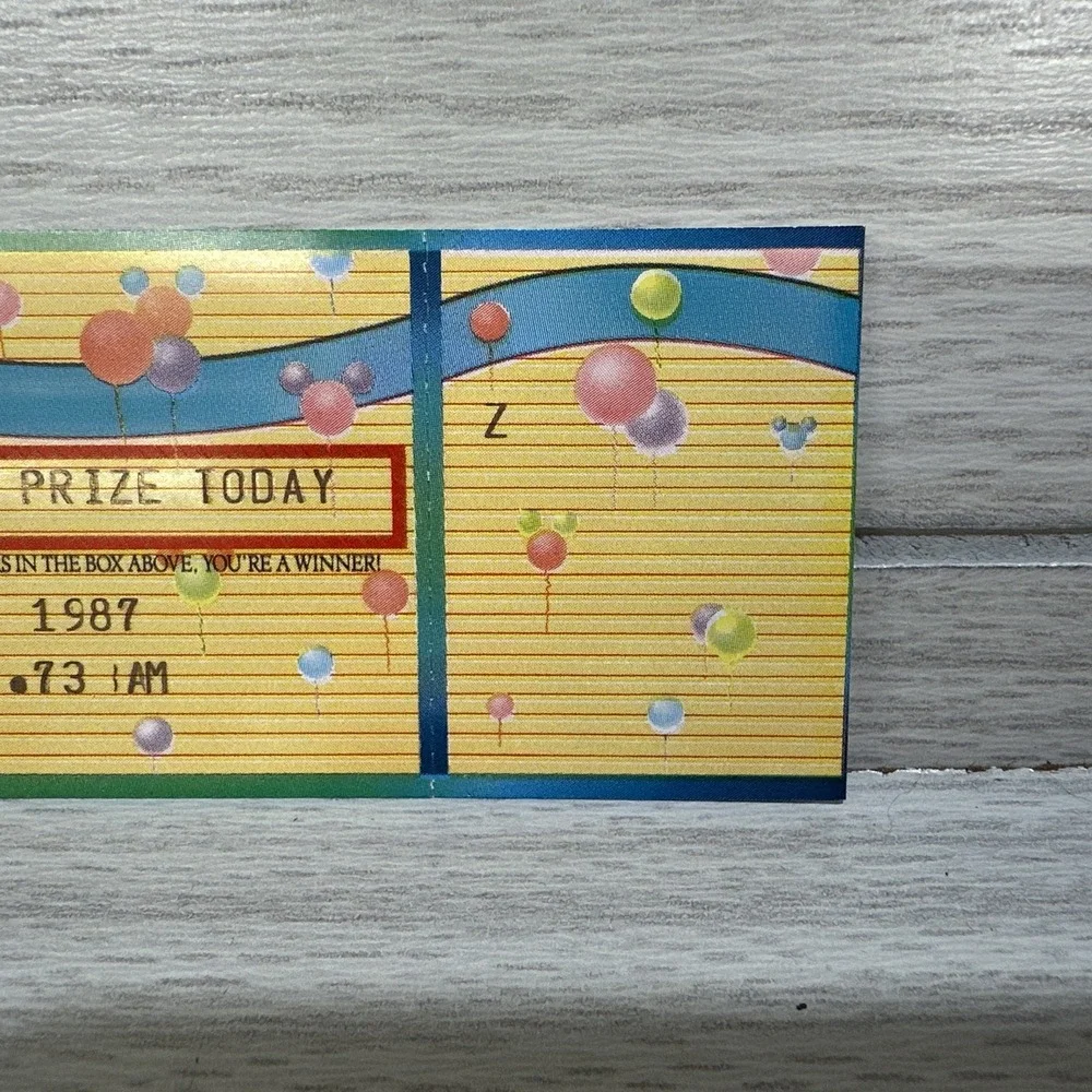 Walt Disney‎ World 15 Years Birthday Prize Ticket 1987 Vintage - 7